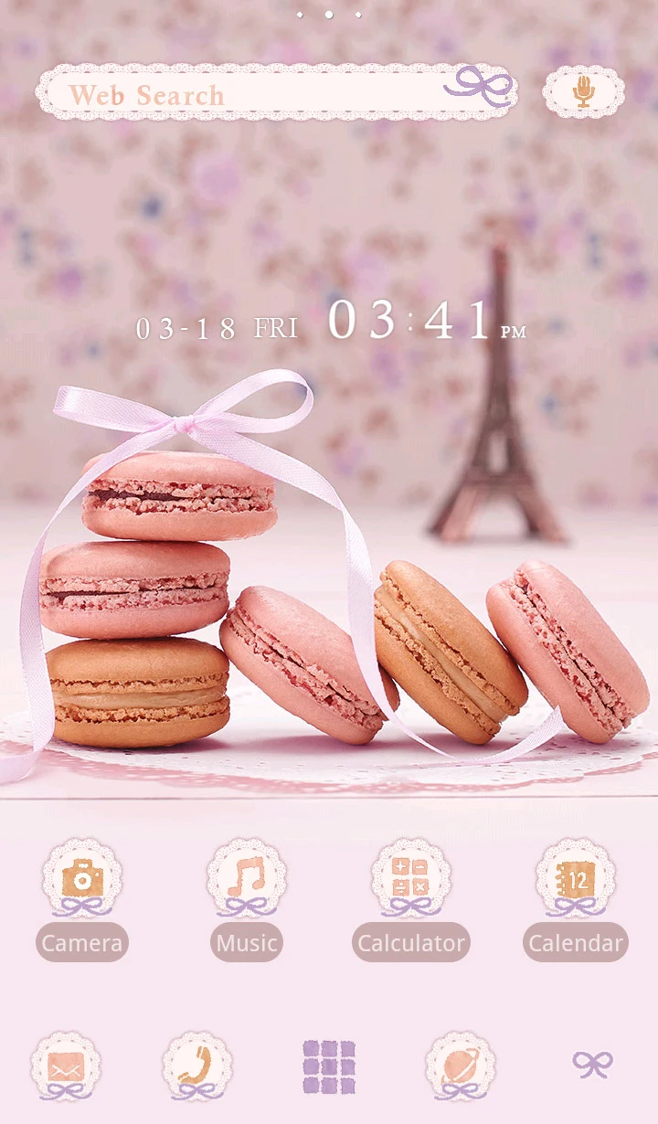 Parisian Macaroons Theme +HOME screenshot