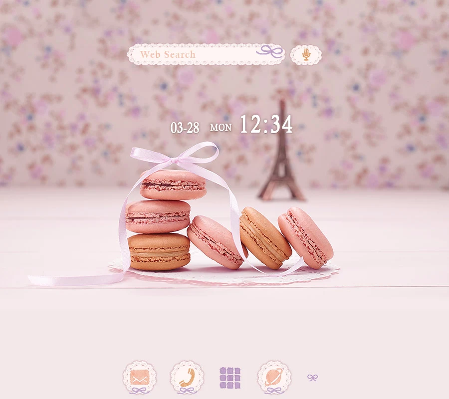 Parisian Macaroons Theme +HOME screenshot