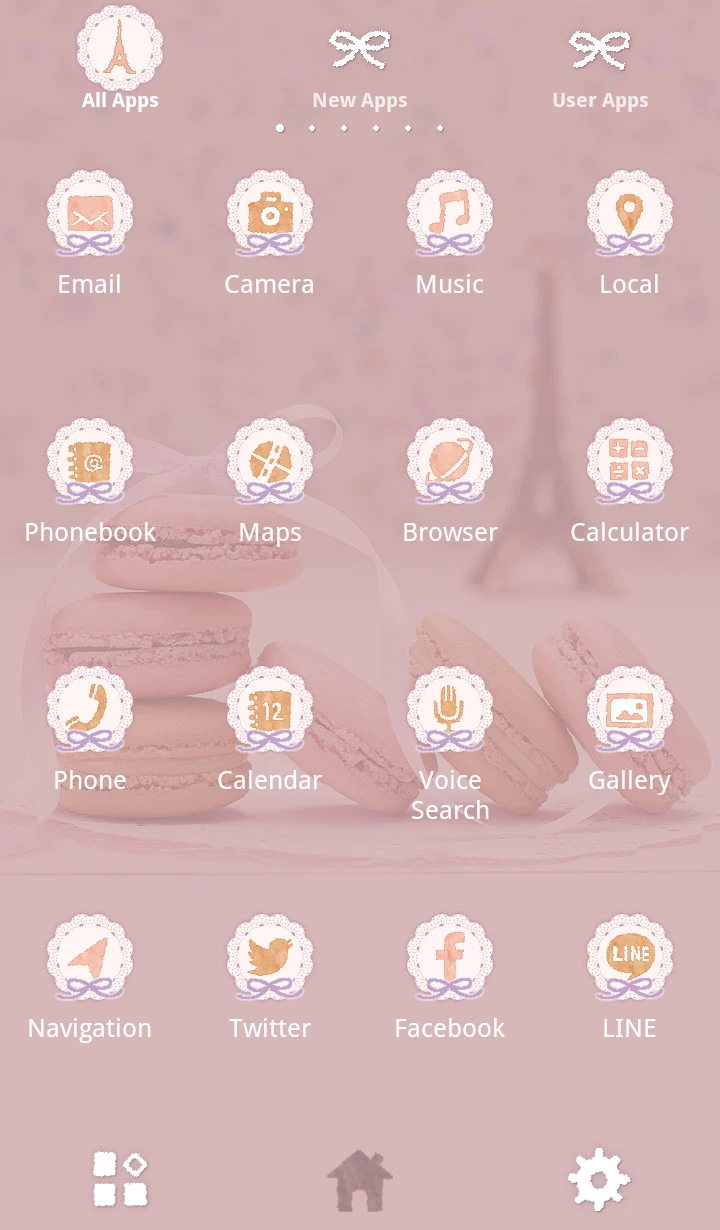 Parisian Macaroons Theme +HOME screenshot